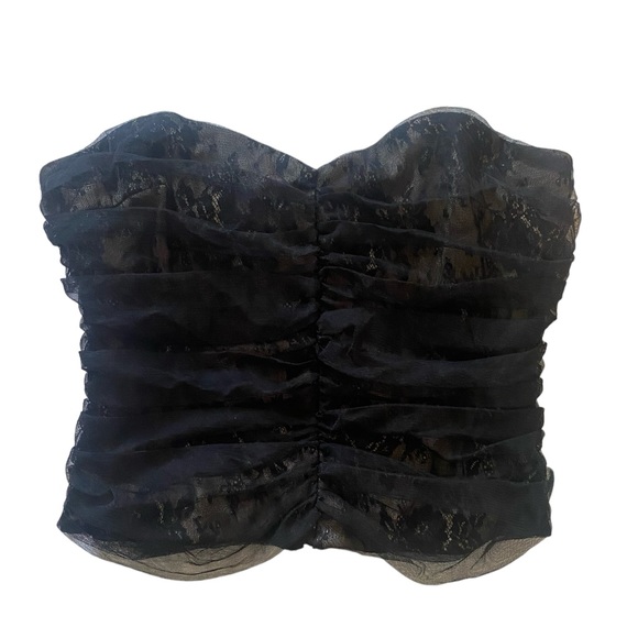 BCBGMAXAZRIA Black Lace Corset size Large - Picture 1 of 5